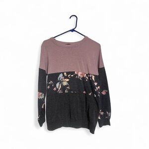 Floral Block Pattern Sweater